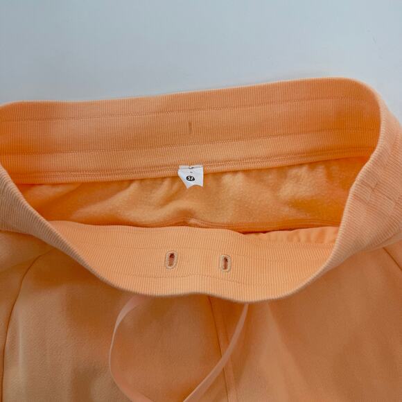 Lululemon Scuba High-Rise Short 5" Cotton Terry in Peach Bellini 6 Women's - Picture 7 of 8